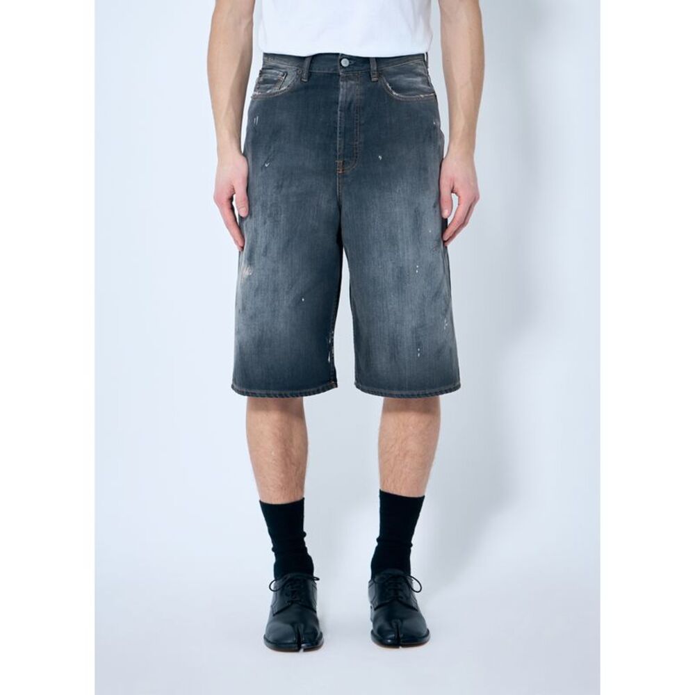 Acne Studios Men Distressed Denim Shorts